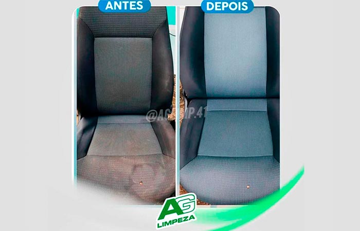 Higienização de banco de carro
